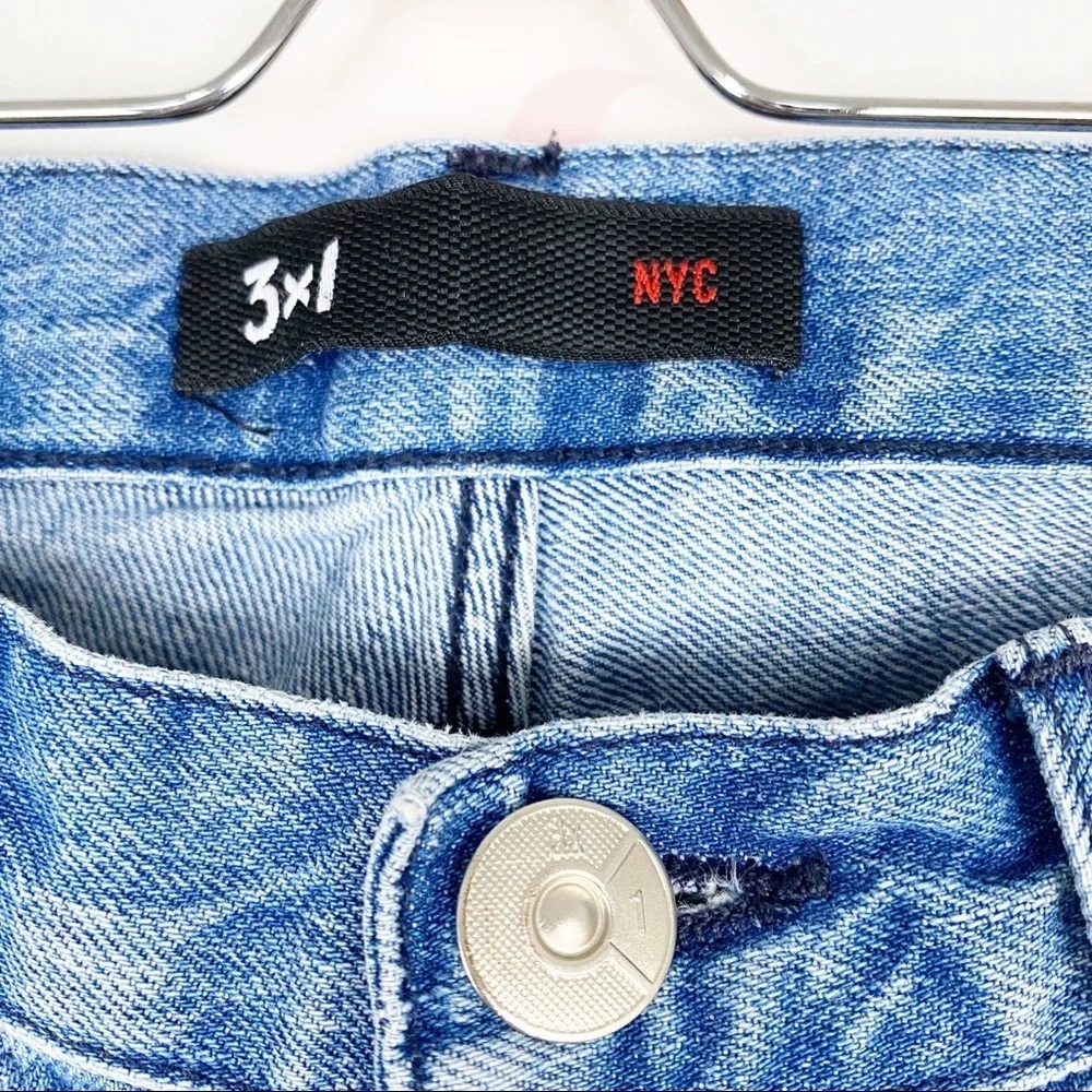3x1 NYC Distressed Crop Fringe Denim 26 - Picture 8 of 9